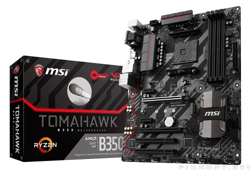 MSI B350 TOMAHAWK Socket AM4 AMD Ryzen 7th Gen Athlon DDR4 USB 3.1 ATX Motherboard Black