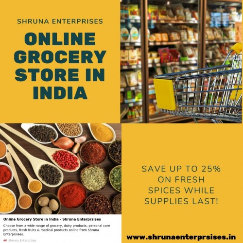 Shruna Enterprises is the best online grocery store in India and get ready for exciting new products in 2020. To make way, save up to 25% on fresh spices while supplies last! Buy Spices, Seasonings & Herbs Online.

https://shrunaenterprsises.in/