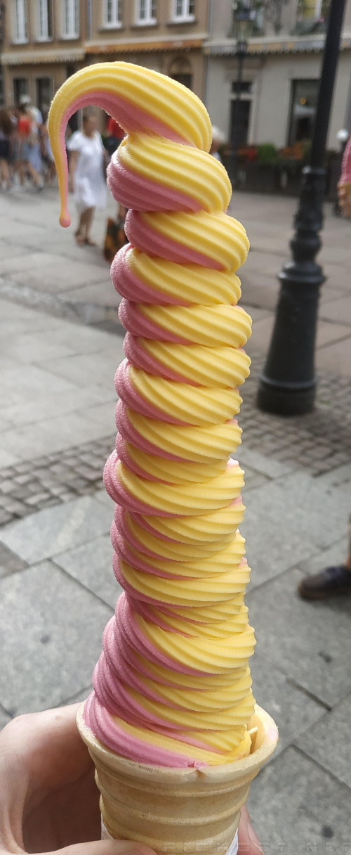 This giant ice cream i had in Poland