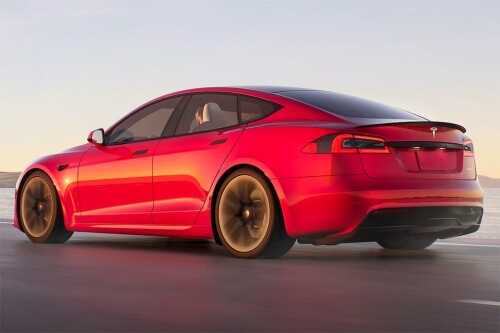 What's New for 2021?
For 2021, Tesla is adding even more performance to the Model S. The two top-spec models will be called Plaid and Plaid+, will boast 1020 horsepower from three onboard electric motors, and are said to be capable of a zero-to-60-mph time of less than two seconds. In addition to its impressive power and speed credentials, Tesla also says the Plaid+ is capable of providing up to 520 miles of driving range. The rest of the lineup benefits from an exterior styling refresh and an upgraded interior, complete with a yoke-type steering wheel that looks inspired by F1 racing cars.