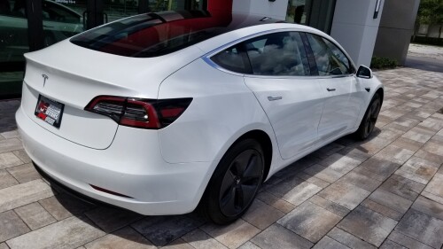 Tesla Model 3 White back