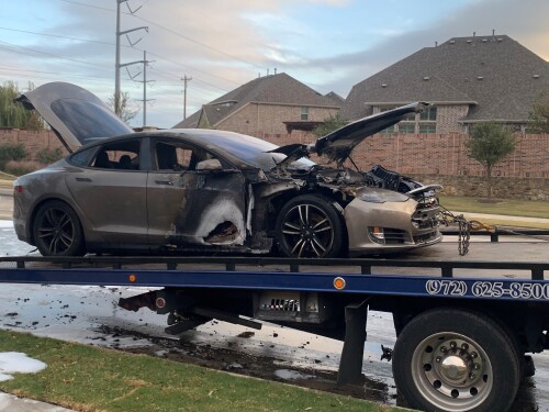 Tesla EV Car Fire ??