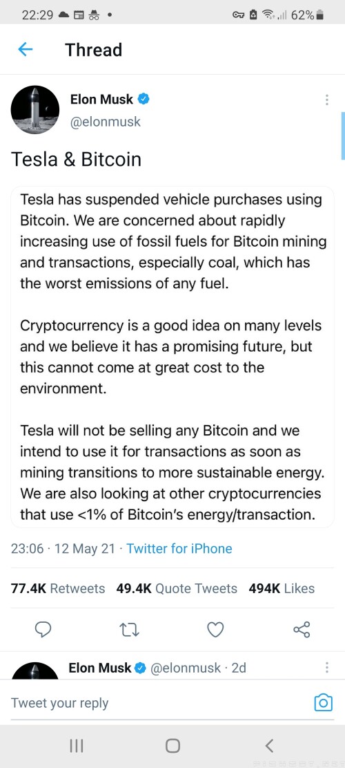 Elon Musk manipulates Cryptocurrency markets or Musks mentally off the rails. The latter is highly unlikely given his public networth.. role on Billionaire 4D chess............