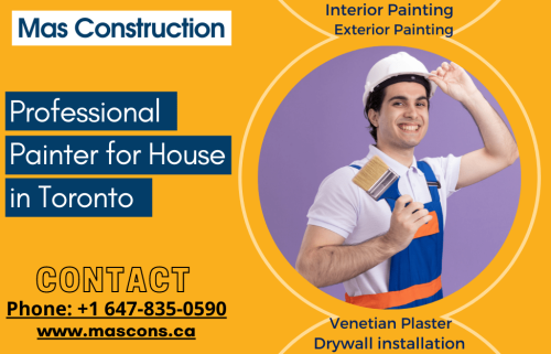 Are you want to change your old house look? Go with the best house painter in Toronto Mas Construction. They have 15 years of work experience and also have a skilled and trained team of painters and engineers. Offering all kinds of Interior, Exterior Painting, Drywall installation, Stucco removal, Venetian plaster, and many more. 


Contact us
Phone: +1 647-835-0590
Email: Info@Mascons.Ca
Website: https://www.mascons.ca/house-painter/