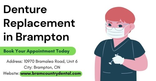 Missing teeth can have a significant negative impact on your life, making it difficult to chew, eat, and speak with confidence. BramCountry Dental has an experienced dentist who can treat patients with multiple missing teeth using lifelike custom dentures. So visit your best dentist in Brampton, Ontario:
Visit Our Website: www.bramcountrydental.com