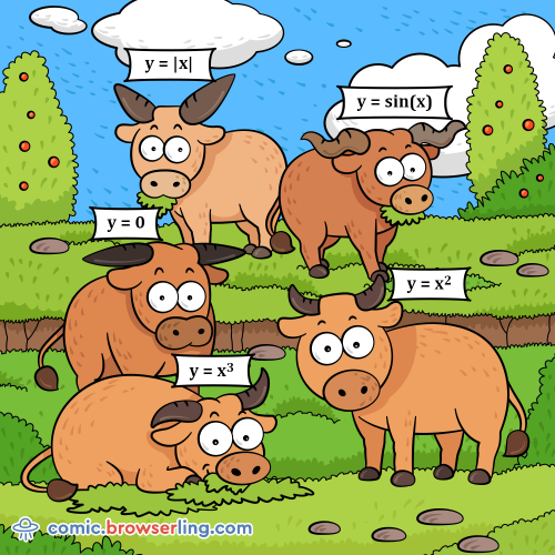 Cows are good at cow-culus.

For more Internet browser jokes visit https://comic.browserling.com. New jokes about IE, Edge, Firefox, Safari and Opera every week!