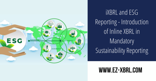 According to the EU’s new Corporate Sustainability Reporting Directive (CSRD), the introduction of Inline XBRL in mandatory sustainability reporting is becoming increasingly vital. Investors, regulators, and stakeholders are placing greater emphasis on Environmental, Social, and Governance (ESG) issues, resulting in new demands for companies to provide ESG data with greater transparency.

https://ez-xbrl.com/blog/ixbrl-and-esg-reporting