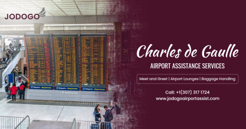 Airport Assistance Services in Charles de Gaulle Airport (CDG)
With #JODOGO airport assistance services, customers can get tailor-made travelling experience. Apply now online. Fast Track meet and greet VIP assistance, special needs, #loungeaccess, passport custom clearance, #flighttransfer, and more.

Read More https://www.jodogoairportassist.com/sao-paulo-airport-assistance-services

Call at +1(307) 317 1724