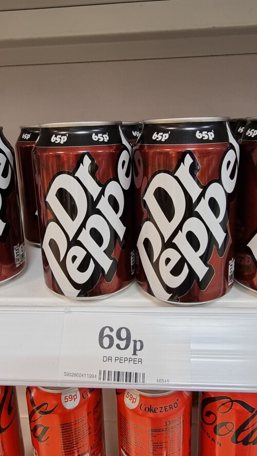 Poor pricing. The Can says 65p but the shelf price is 69p. Dodgy Home Bargains, holywell