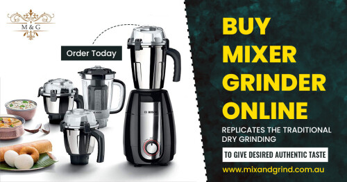 Currently, in these lock down days, the trending sale is on the internet only, so there is a great opportunity to buy a wet grinder online from one and only in our mix and grind. Of course, you can see the lot of brands and collections made with 100% copper motor to grind for a long lasting time, and grinding process is easy to do in our ultra-wet grinder. 

Check the wet grinder ranges on our website: https://www.mixandgrind.com.au/