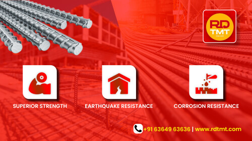 RD TMT - the Most Trusted and Perfect TMT Rod & TMT bars Manufacturers in India Since 2013. Our best grade tmt bars superior design, quality manufacturing processes and engineering gives the ideal strength and flexibility required in today's construction industry. Visit at https://www.rdtmt.com