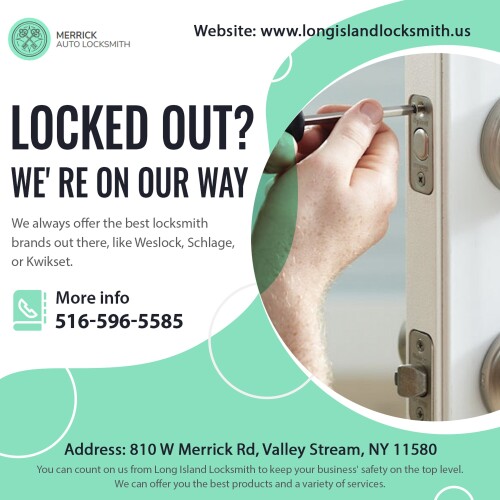 Our team is specialized in whatever lock-related issue you might have, from the smallest lock snag to the serious security upgrade. Our team is well-known around here as a reputable locksmith company. For more detail visit us at https://www.longislandlocksmith.us/ or contact us at 516-596-5585 Address: Valley Stream, NY #LongIslandLocksmith #MerrickAutoLocksmith #ValleyStream #NY