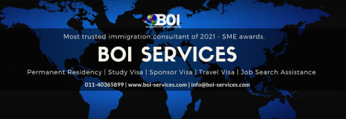 If you are eager for an abroad settlement then an immigration consultant like BOI services can help you. They are certified & also mentioned in various media.
For more info:- https://www.boi-services.com/