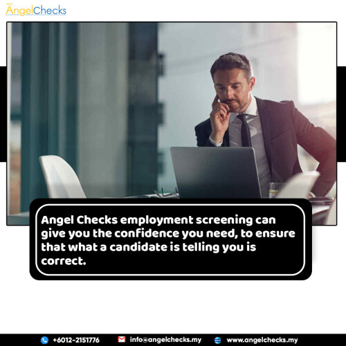 Angel Checks employment checks and screening Services can help your business find qualified candidates, save time and money, and help you hire with more confidence. Contact us now!
https://angelchecks.my/