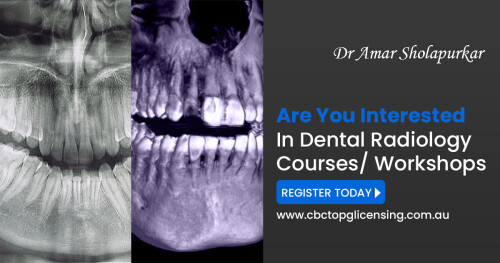 Looking for the best dental radiology course / workshop in Australia?

Dr Amar Sholapurkar is a full time academician with expertise in Clinical Dentistry and Oral Radiology. He is offering a comprehensive dental radiology course at an affordable price. Register Today!!

https://www.cbctopglicensing.com.au/