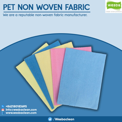 We are the leading manufacturer and supplier of Pet Non Woven Fabric. Our pet nonwoven fabrics are popularly used in hospitals as they are hygienic and can easily fight off bacteria. Get in touch with us now if you're looking for pet non-woven fabric.

http://www.wesbaclean.com/wipe-product/food-service-wipes/