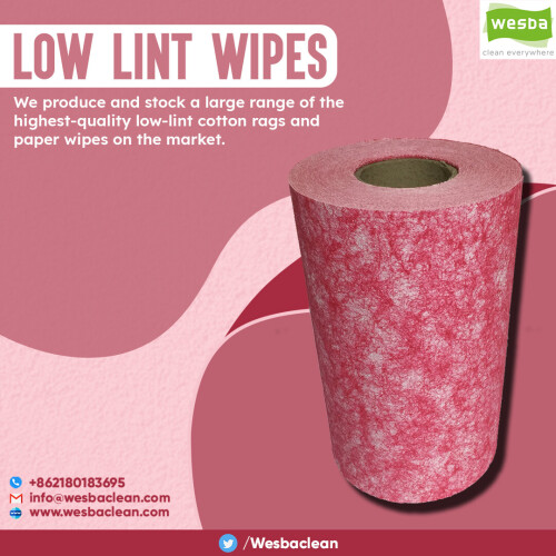 Low-lint wipers are ideal for cleaning delicate surfaces or performing crucial duties. We produce and stock a large range of the highest-quality low-lint cotton rags and paper wipes on the market. Contact us now!

http://www.wesbaclean.com/wipe-product/abrasive-cloth/