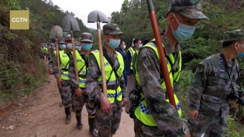 Chinese officials have confirmed that all 132 passengers and crew died when flight MU5735 crashed on Monday in southern China.

The China Eastern flight was flying from Kunming to Guangzhou when it nose-dived and crashed in a heavily-forested area in Guangxi.

Rescue teams said they had identified 120 of the victims so far through DNA analysis, aviation officials said.

They added that they are still searching for the second black box.

The box - which is believed to be the flight data recorder - could provide crucial information about why the plan crashed an hour into its journey.

The first black box was recovered on Wednesday and has been sent to Beijing to be inspected by experts, Reuters said. That one is believed to contain the cockpit voice recorder.

Though there had been little hope of finding any survivors, victims' families have been waiting for news from the search teams, which have been combing the heavily-wooded area for days.

But the search has been difficult in the remote hills near the city of Wuzhou, with rescue teams working in very muddy conditions.

Hu Zhenjiang, deputy director-general of China's civil aviation administration, said the search would continue for the remains of the victims and parts of plane wreckage, Chinese news website Sina reported.

Aircraft manufacturer Boeing - which made the 737-800 jet - said on Saturday its technical team is supporting the US National Transportation Safety Board and China's civil aviation administration with the investigation, Reuters reports.

Following the crash, China's President Xi Jinping called for a full-scale investigation.

The crash is China's most deadly aviation incident in nearly three decades, and has prompted a national outpouring of grief.