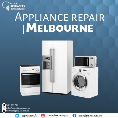 AS Appliances is a leading appliance repair company in Melbourne that offers the most authentic and effective appliance repair services for 24X7. Give us a call at 0401 866 781. We are your local appliance repair company in Melbourne.

https://asappliances.com.au/