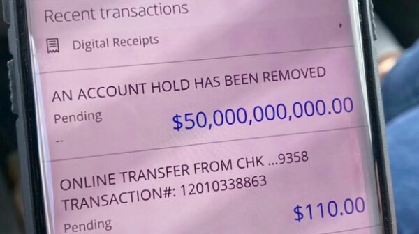 Dad becomes 25th richest man in world after £43BILLION lands in account in bank error!

.

Dad becomes 25th richest man in world after £43BILLION lands in account in bank error
The bizarre fluke left the dad-of-two Darren James, from Louisiana, US, temporarily 10 times richer than Virgin boss Richard Branson after a massive £43.4billion was mistakenly deposited into his bank account