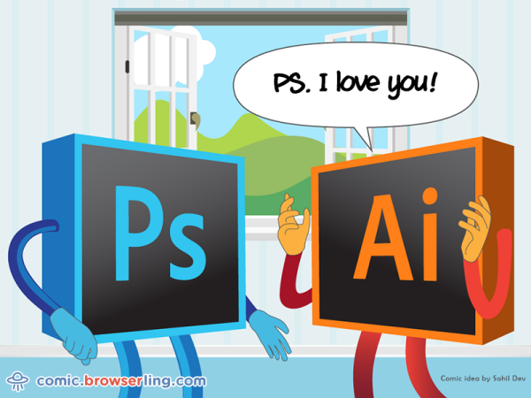 PS. I love you!

We love programmer, nerd and geek humor! For more funny computer jokes visit our comic at https://comic.browserling.com. We're adding new programming jokes every week. We're true geeks at heart.