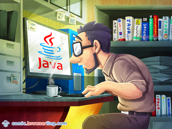 Why do Java developers wear glasses? ... Because they don't C#.

We love programmer, nerd and geek humor! For more funny computer jokes visit our comic at https://comic.browserling.com. We're adding new programming jokes every week. We're true geeks at heart.