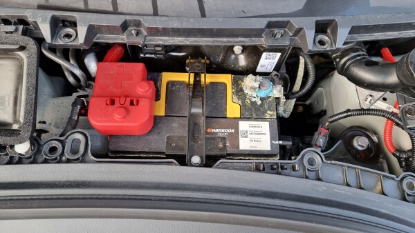 Tesla Model 3, 12v battery furring, corroding, leaking?