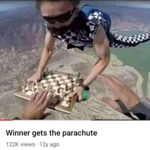 Winner gets the parachute MEME