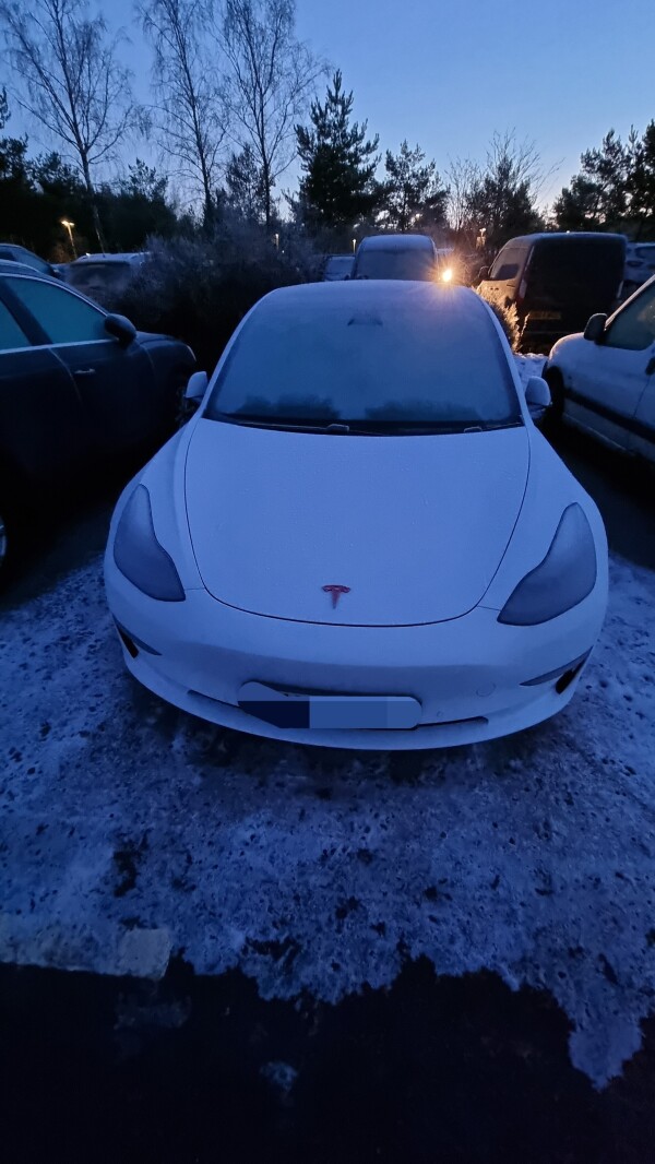 Tesla Model 3 frozen