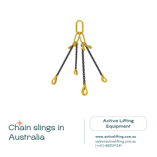 Without the use of such products, employees can potentially fall, resulting in serious injuries or else even death. If you want to buy chain slings in Australia at a reasonable price, consider buying from us. For more information visit our website at : 
https://www.activelifting.com.au/lifting-equipment/chain-slings/g80-chain-slings