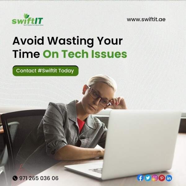 Avoid wasting your time on tech issues. Consult #Swiftit, We are focused on providing efficient IT solutions and mitigating cyber security risks. Key factors to help you decide what’s best for your company.

Enquire today at +971-26503606, +056-2071853

Visit us: https://swiftit.ae/