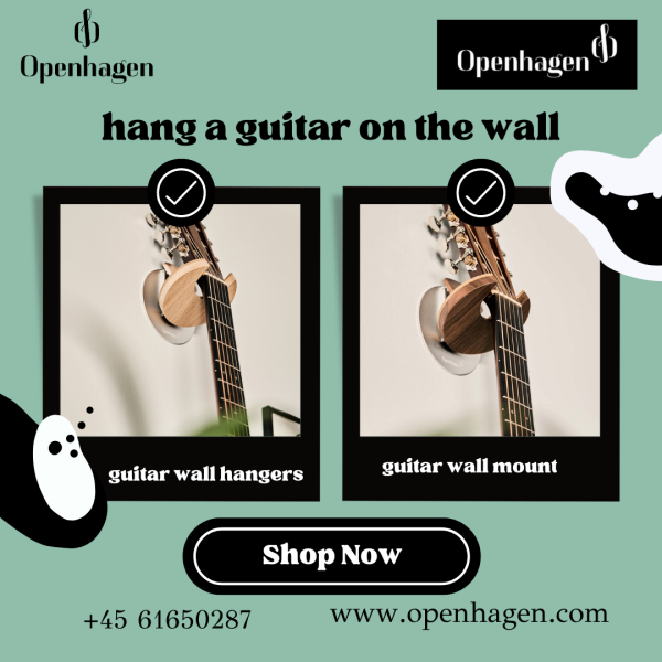 Looking for a stylish way to display your guitar? Hang a guitar on the wall with our easy-to-install guitar hangers. Choose from a variety of colors and styles to match your decor. Our mounting hardware is designed for strength and durability.

Website here: https://openhagen.com/collections/wall-mounted