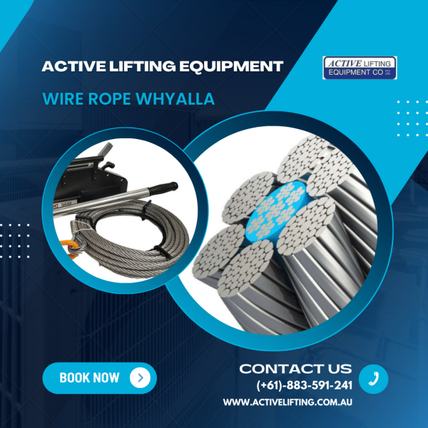 While buying a Wire rope Whyalla, it is crucial to choose a rope based on your application and ensure that the rope is made of quality material. Active Lifting can provide you with the best wire rope for different applications.  Visit us : 
https://www.activelifting.com.au/wire-rope