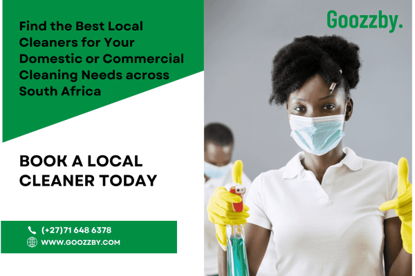 Our platform allows you to easily find and connect with experienced cleaners who are located right in your community. Whether you need someone to clean your home, office, or business, our network of trusted professionals is here to help.
With Goozzy.com, you can search for cleaners based on your specific needs and preferences. Whether you need a one-time deep clean or ongoing weekly or monthly services, we have the right cleaners for you
So if you're looking for professional local cleaners in your area in South Africa, look no further than Goozzy.com. Our platform makes it easy to find and connect with the right cleaners for your needs, so you can enjoy a clean and comfortable home or office without the stress and hassle of doing it yourself. Book now - https:https://www.goozzby.com/cleaner/kuills-river/