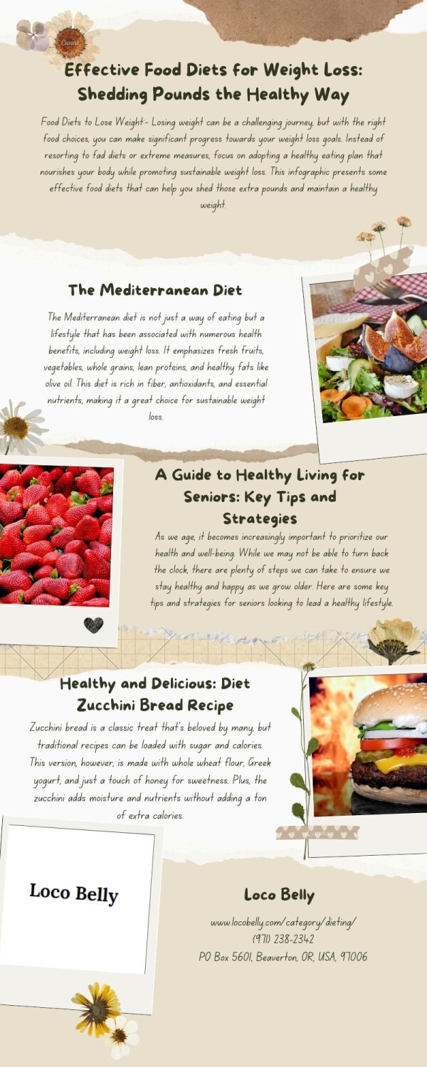 Are you looking to lose weight and achieve a healthier lifestyle? Look no further! "Effective Food Diets for Weight Loss: Shedding Pounds the Healthy Way" is your ultimate guide to successful weight management through nutritious food choices.

This comprehensive resource dives deep into the world of effective food diets, helping you understand the importance of a balanced diet and its impact on weight loss. From expert advice to practical tips, this book provides a roadmap to help you shed those extra pounds without compromising your health.

Inside, you'll discover a variety of proven food diets tailored for weight loss, each with its own unique benefits and approaches. Whether you're interested in the popular ketogenic diet, the Mediterranean diet, or the plant-based diet, this book covers them all and more. You'll explore the science behind these diets, learn how they work, and discover how to incorporate them into your daily routine. Visit Now: www.locobelly.com/category/dieting