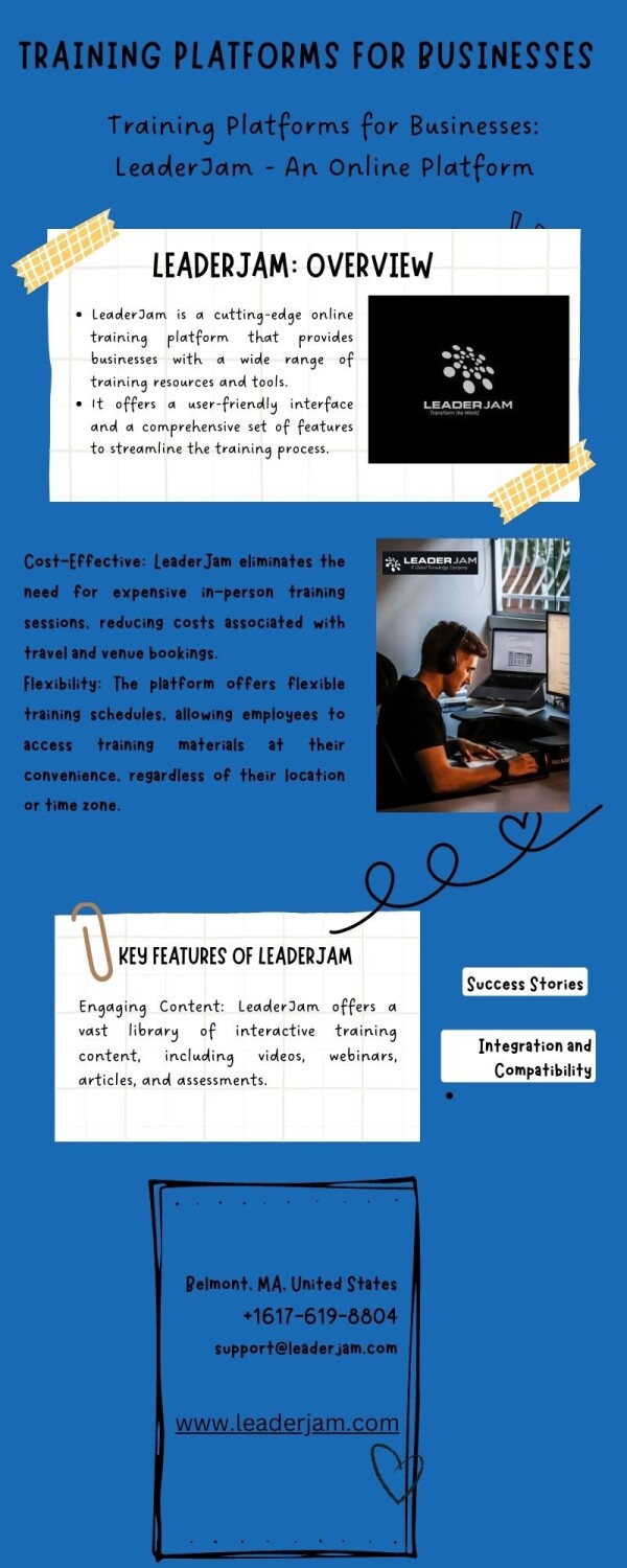 Training platforms have become crucial tools for businesses seeking to enhance the skills and knowledge of their employees. These platforms offer convenient and effective ways to deliver training programs, enabling companies to stay competitive in today's rapidly evolving business landscape. One such platform that stands out is LeaderJam, an innovative online training platform designed to empower businesses and their employees. www.leaderjam.com/about-us