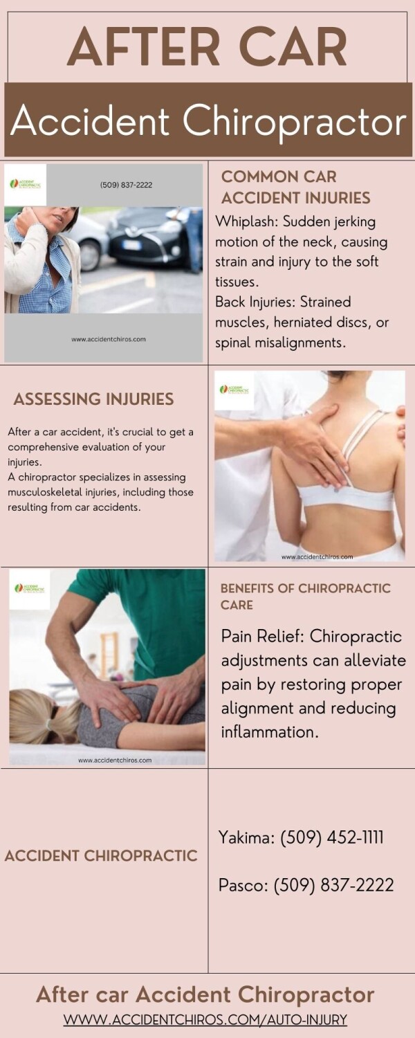 Being involved in a car accident can be a traumatic experience, both physically and emotionally. The impact can cause a wide range of injuries, from whiplash to back pain, and even more serious conditions. While seeking medical attention immediately after an accident is crucial, many accident victims overlook the potential benefits of chiropractic care in their recovery process. In this article, we will explore how chiropractic treatment can play a significant role in helping individuals recover and regain their health after a car accident.Visit today!! www.accidentchiros.com/auto-injury