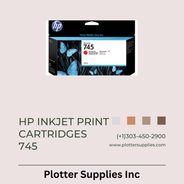 HP Inkjet Print Cartridges 745 will improve your printing experience for real. These high-quality cartridges provide excellent print quality and rich colours, ensuring your papers and images stand out. They are designed to work with various HP inkjet printers and provide simple installation and reliable performance. Visit us: https://www.plottersupplies.com/shop/product/f9k00a-hp-745-130ml-chromatic-red-ink-cartridge-16268