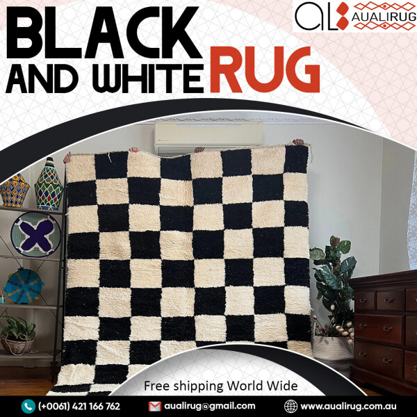 Are you in Australia and looking for a high-quality black and white rug? Look no further! We offer a variety of rugs made from 100% natural wool, each unique in its design. Our rugs are handmade in Morocco, ensuring exceptional craftsmanship and attention to detail. Experience the beauty and elegance of our black and white rugs by exploring our collection today. Shop now!