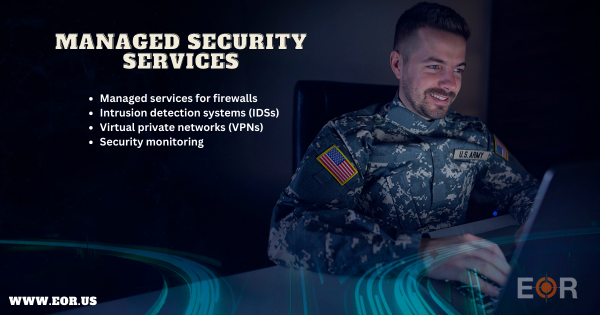 At EOR, we deliver services and create solutions to address your unique security needs. To find out how our managed security services can help your organization minimize security risks and maximize your organizational opportunities, contact us today.
EOR offers a full range of services and incorporates innovative technologies that are unique to the industry.

https://www.eor.us/managed-security/