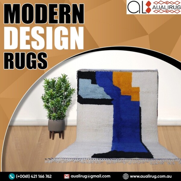 Introducing our collection of Modern Design Rugs, where style meets sustainability! These rugs are meticulously handwoven with care, blending modern and retro aesthetics seamlessly. What makes them even more remarkable is that they're crafted from natural materials, making them eco-friendly choices for your home. Not only are they environmentally conscious, but these rugs are also durable and built to withstand heavy use, making them ideal for busy households. Available in various remarkable designs and vibrant colours, they will transform your space and give it a stunning look. Don't wait any longer; get your Modern Design Rug from AUALIRUG today! Enjoy great prices and take advantage of our worldwide shipping.  Shop online now.