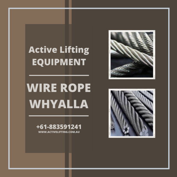 Wire Rope is a great piece of equipment that helps construction professionals to lift all the heavy objects. You can accomplish the lifting by employing cranes. You can also hoist all the heavy objects by these ropes. Visit us: 
https://www.activelifting.com.au/wire-rope