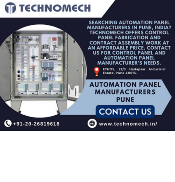 Searching control panel and automation panel manufacturers in Pune, India? Technomech offers Control Panel fabrication and contract assembly work at an affordable price. Call us now at +91-20-26819718 for control panel and automation panel manufacturer’s needs.

Visit Us: http://www.technomech.in/about-us/