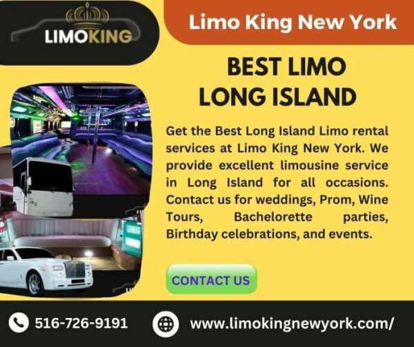 Get the best Long Island Limo rental services at Limo King New York. They provide excellent limousine service in Long Island for all occasions. Contact Limo Companies Long Island for weddings, Prom, Wine Tours, Bachelorette parties, Birthday celebrations, and events... https://www.limokingnewyork.com/