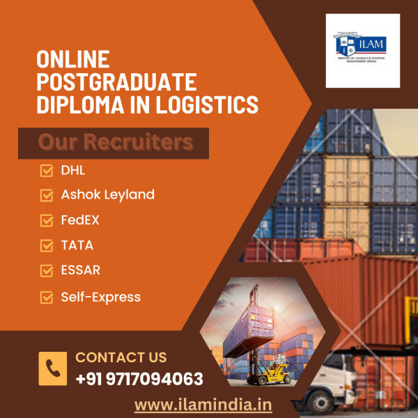 ILAM India offers placement oriented Online Post Graduate Diploma in Logistics for the students looking for their careen in logistics industry. The course is categrized in 2 semesters with online duration of 6 months and offline duration of 10 months. Visit: https://ilamindia.in/post-graduate-diploma-in-supply-chain-management.php