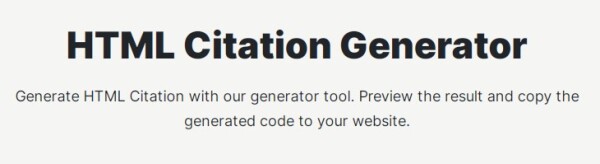 Cite your sources accurately and effortlessly with our HTML citation generator. Ensure proper attribution and maintain academic integrity.

https://www.fixtools.io/html/html-cite-gen