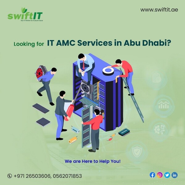 Need reliable IT AMC services in Abu Dhabi? 

We need your support! We provide complete IT support and maintenance services from our team of experts to keep your organization running smoothly.

Call at: +971-26503606, 056-2071853

Visit us at: https://swiftit.ae/