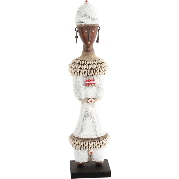 Experience the beauty of African tribal art with this handcrafted wooden mask sourced from skilled artisans in Africa. Made with care and attention to detail, this unique piece adds an African-inspired touch to any space. Visit their website to learn more. 
https://www.africanangelart.com/collections/beaded-artifacts