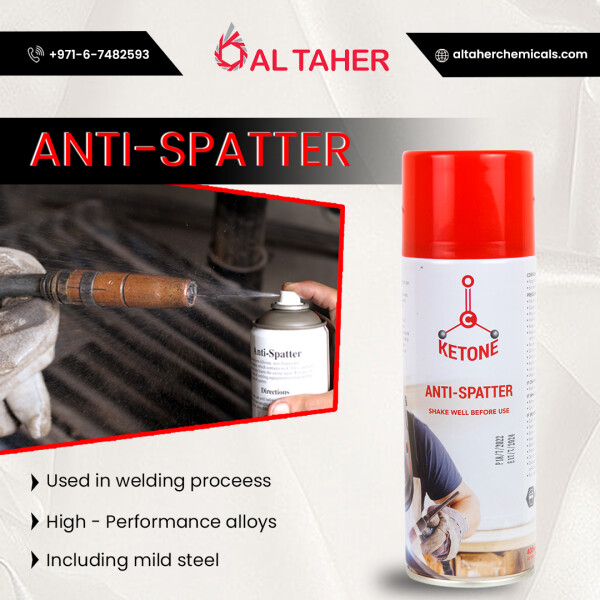 Tired of dealing with welding spatter? Say goodbye to those pesky sparks with AL Taher Chemicals' top-notch anti-spatter spray! Protect your work and keep your equipment clean with this game-changing solution. Say hello to hassle-free welding! - https://altaherchemicals.com/aerosols/aero-anti-spatter-spray/