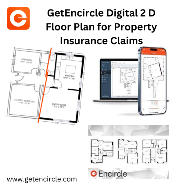 GetEncircle Digital 2 D Floor Plan for Property Insurance Claims